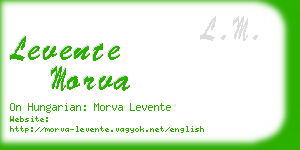 levente morva business card